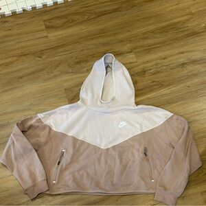 Nike Light Light Brown and Tan Hoodie